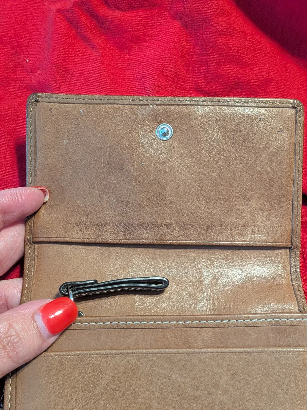 Coach Vintage Leatherware Embossed Leather Flap Clutch Wallet